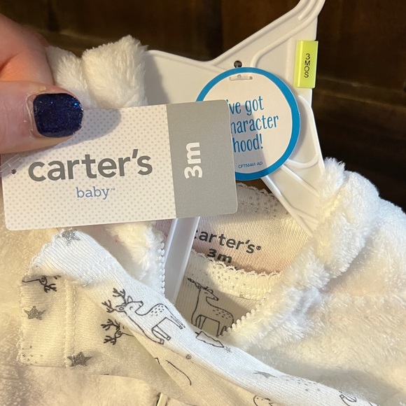 Carter's Cream Vest and Pink Polka Dot Baby Set - Picture 2 of 5